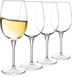 Luigi Bormioli Crescendo Chardonnay 13 Oz. White Wine Glasses Set Of 4, Crystal Wine Glass, Dishwasher Safe, Made In Italy.
