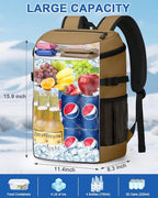 Cooler Backpack for Men Women Insulated Waterproof Backpack Cooler Leak Proof Cooler Bag Lightweight Lunch Backpack for Camping Beach Travel Picnic