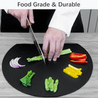 ZVP Thick Silicone Cutting Board Mats for Kitchen, TPU Flexible Cutting Board Double-Sided Use, Nonslip Rubber Half Round Chopping Mats BPA Free Knife Friendly Non-Toxic Dishwasher Safe