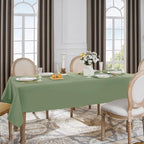 Softalker Rectangle Tablecloth Spring, Waterproof & Stain Resistant Table Cloths Wrinkle Free Fabric Washable 210GSM Polyester Table Cover for Spring/Party/Outdoor - 54 x 54 inch, Sage Green
