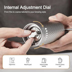 Manual Coffee Grinder, Hand Coffee Grinder, Metal Body and Magnetic Handle,Five star Stainless Steel Conical Burr Portable Coffee Grinders for Home Use