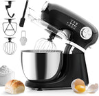 Stand Mixer With 12 Speed,5.3 Quart Electric Mixer With Tilt Head, Kitchen Mixer for Daily Use with Egg Whisk,Dough Hook,Flat Beater,BLACK