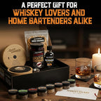 Electric Whiskey Smoker Kit - Whiskey Gifts for Men Dad - Premium Amarena Cherries, Syrup, Orange Dried Slices and 8 Flavors Wood Chips - Old Fashioned Cocktail Smoker kit