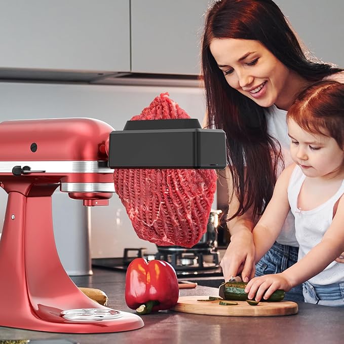 Electric Meat Tenderizer for All KitchenAid and Cuisinart Household Stand Mixers, Mixers Accesssories for KitchenAid Attachment, Tenderize Meat More Smoothly and Effortless, Dishwasher Safe, Black