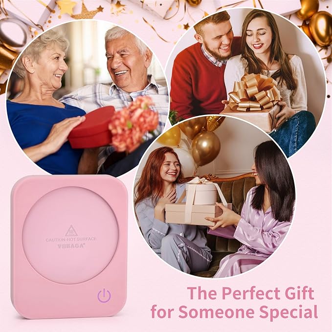 VOBAGA Mug Warmer & Coffee Mug Warmer with 4 Hours Auto Shut-Off, Coffee Warmer Plate for Office Home Desk Use with 3 Temperature Settings, Cup Warmer for Cocoa, Tea, Milk, Water, Coffee Gifts(No Cup)