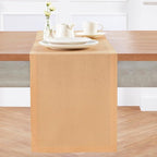 Solino Home Linen Table Runner 120 Inches Long - 100% Pure Linen Peach Table Runner 14 x 120 Inch for Summer - Fete