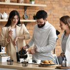 Maxdot 4 Packs Reusable Coffee Filters 4-5 Cup Replacement Mesh with Handle 2.8 x 3.1 x 2 Reusable Filter Basket Compatible with Mr. Coffee Most Coffeemakers Brewers Universa (Stainless Steel,Gold)