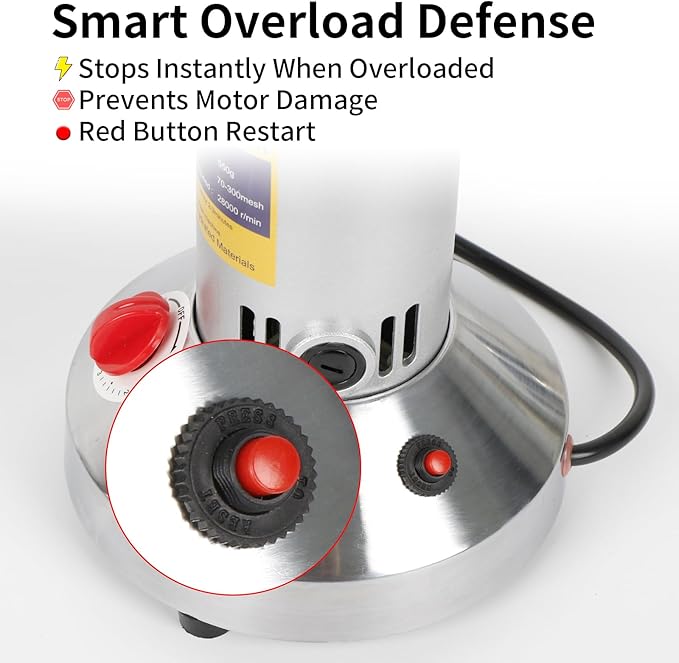 Grain Flour Mill Grinder Electric,550g Food Spice Powder Wheat Maker Stainless Steel Rice Bread for Kitchen Home Commercial Pepper Coffee Corn Nut Dry