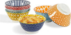 Selamica Ceramic Mini Bowl Set, 4 oz Dipping Bowls for Snack Side Dishes Condiment, Set of 6, Assorted Colors