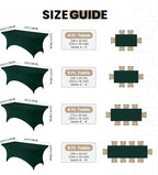 Utopia Kitchen 6FT Spandex Tablecloth [2 Pack, Hunter Green] 200 GSM Stretch, Fitted, Washable and Wrinkle Resistant Table Cloth Rectangle Cover for Trade Shows, Wedding, Parties [72Lx30Wx30H Inch]