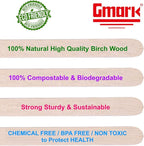 Gmark 5.5" Premium Wood Stirrer 2.3mm Thick Individual Wrapped 200 pc - Wood Coffee Stir Sticks for Tea Beverage, Corn Dog Stick Craft Stick 200/Bag GM1115D (Pack of 2)