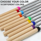 30 Pack Smores Sticks Kit, 32 Inch Marshmallow Roasting Sticks for Fire Pit, Extendable Hot Dog Smores Skewers Camping Accessories Marshmellow Forks Campfire BBQ Grill Tools, 10 Colors