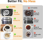 CAPMESSO Reusable K Cups for Keurig: 2025 Updated My K cup Metal Coffee Filter Refillable Coffee Pods with 5 Holes - for K Supreme/K Slim/K-Duo Gen2/K-Brew Chill with MultiStream Technology (2 Pack)