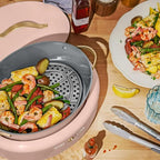 Beautiful 10-in-1 6-Quart Electric Multi-Cooker with Ceramic Coated Pot, Oven Safe to 400°F, Easy Cleanup & Multi-Function Cooking, by Drew Barrymore (Rose)