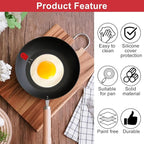 6 Inch Large Egg Rings for Frying Eggs with Foldable Handle, 2 Pack Stainless Steel Round Egg Shaper, Eggs Mcmuffin Ring Mold for Camping Pancake Sandwiches