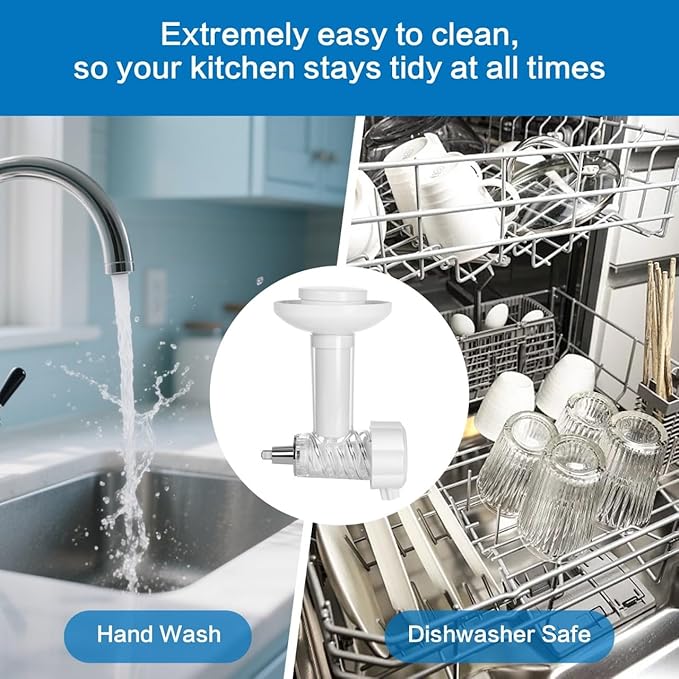 Fruit Ice Cream Maker Compatible with KitchenAid Stand Mixer For Healthy Dairy-Free Fruit Ice Cream, Desserts And Soft Ice Cream Yoghurts, Ice Cream Maker - Dishwasher Safe