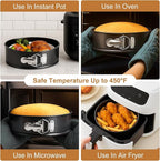 WERTIOO 138pcs Springform Cake Pan Sets for Baking with Cake Decorating Kit, 3 Round Non-Stick Cake Pans Set (6, 8, 10 inches), Leak-Proof Cheesecake Baking Pans with Icing Tips, Cake Leveler & eBook