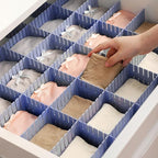 acDesign 40Pcs Grid Drawer Dividers, Adjustable Drawer Organizer for Socks, Underwear, Lingerie, Makeup, Bedroom Office Kitchen Storage (Blue)