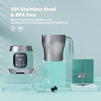 Maestri House Milk Frother, 21OZ Variable Temp and Froth Thickness Milk Frother and Steamer, Smart Touch Control Milk Warmer, Dishwasher Safe, Memory Function for Latte Cappuccino Hot Chocolate