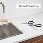 Misen Heavy Duty Kitchen Shears - Stainless Steel, Versatile and Easy Clean Scissors for Meat, Herbs and Veggies - Ambidextrous Comfort Handle - Professional Grade - Black