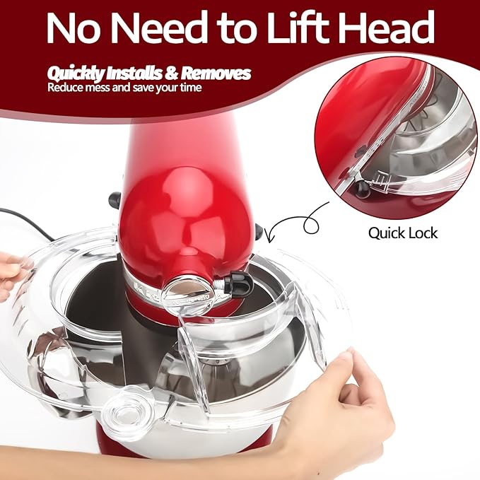 Pouring Shield for KitchenAid Tilt Head 4.5-5QT Stainless Steel (Only),Safety Pouring Shield,Splatter Guard for kitchenaid mixer bowl,Kitchen Aid Stand Mixers,kitchen aid Accessories and Attachments