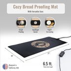Cozy Bread® Sourdough Bread Proofing Mat for Home Bakers | USA Brand | Thermostat Controlled Bread Proofer (10" x 21") | Dough Riser Heating Mat