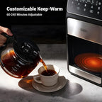 Gevi 10 Cup Drip Coffee Maker with Built-in Grinder, Grind ＆ Brew Burr Combo Coffee Machine with Touch Screen, Programmable, 4-Hour Warm Plate, Permanent Filter, Coffee Carafe
