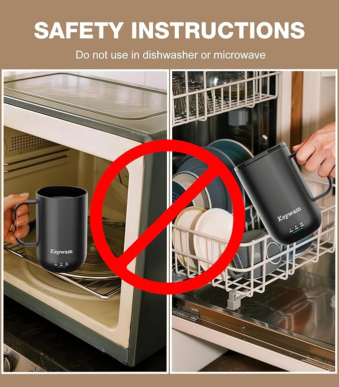 Self-Heating Coffee Mug T1, 16oz Rechargeable Heated Coffee Mug, Smart Coffee Warmer Mug with App-Controlled,Advanced Temperature-Controlled Heating Coffee Gifts for Women Men Coffee Lover