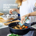 Teal Salt and Pepper Shakers by Aelga, Salt Shaker with Adjustable Pour Holes, Teal Kitchen Accessories, Decor for Kitchen,Restaurants,Camp,BBQ