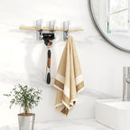 Adhesive Wall Hooks for Towels Coats - Stick On Hooks Hanging Heavy Duty (13lb), Metal Hook for Door, Bathroom, Dorm, Closet - Hanger for Purse, Bag, Robe,Backpack - No Damage to Wall - Silver 4 Pack