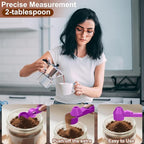Palksky Coffee Scoop & Funnel for Reusable K Cup Refillable Coffee Pods,2 Tablespoon Coffee Measuring coffee Scooper,1PCS(Purple)
