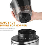Burr Coffee Grinder, Electric Conical Coffee Bean Grinder With 30 Adjustable Grind Settings For 2-12 Cups, Sliver & Black