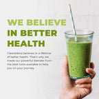 Cleanblend Commercial Blender with 5-Year Full Warranty - 1800W, 3HP, 64oz High-Performance Professional Countertop Blender with Stainless Steel Blades