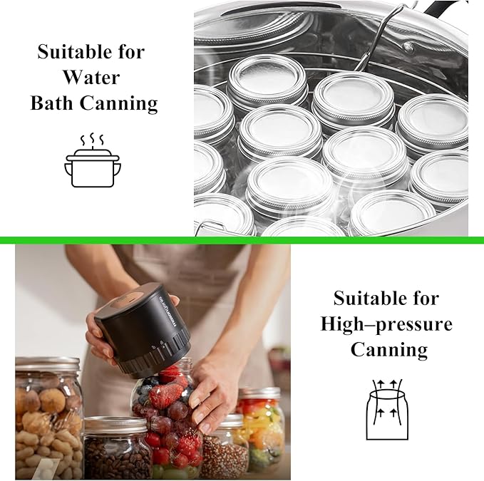 100-Count Canning Lids, Wide Mouth Mason Jars Lids for Ball/Kerr Jar, Large Mouth and Split-Type (Only Lids)