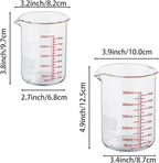 High Borosilicate Glass Measuring Cup Set-V-Shaped Spout，Includes 250ml(8OZ), 500ml(16OZ), and 1000ml(32OZ) Glass Measuring Beaker, Easy to Read