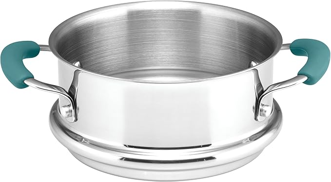 Rachael Ray Cucina Hard Porcelain Enamel Nonstick Multi-Pot / Steamer Set, 3-Quart, Agave Blue - 16799