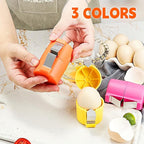 Egg Shell Opener Egg Separator for Raw Eggs,Hard Boiled Egg Peeler Egg Cube Egg Separator,Quickly Cutting Off Cooked Eggs,Stainless Steel Eggshell Breaker Egg Shell Cutter Kitchen Gadgets (3 PCS)