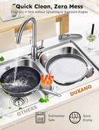 Pro DUXANO 12PC Nonstick Pots and Pans Set&Hybrid 3-Ply Stainless Steel Skillet, High Heat Sear&Fry, 2-Layer Ceramic Induction Cookware, 9H Scratch-Resistant&Anti-Warp,PFAS Free,All Cooktop/Dishwasher