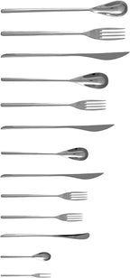 Fortessa Dragonfly 18/10 Stainless Steel Flatware Butter Knife, 7.1-Inch, Set of 12