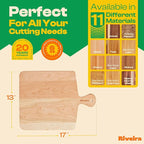 Riveira Cherry Wood Cutting Board – Gourmet Black Cherry Grandeur: 17 x 13 Wooden Cutting Board – Wooden Cutting Boards For Kitchen Decorative – Innovative Juice Grooves Cherry Wooden Chopping Board