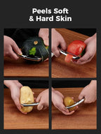 Professional Vegetable Peeler – Premium 304 Stainless Steel Potato Peeler for Kitchen, Ultra Sharp Blade, Ergonomic Non-Slip Handle, Dishwasher Safe, 5-Year Warranty