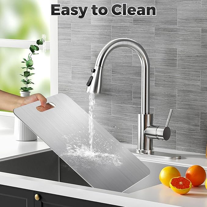 Titanium Cutting Boards for Kitchen, 100% Pure Titanium Cutting Board, Double-Sided Food-Grade Cutting Boards Non Toxic, Hygiene and Durability, Easy to Clean, Fruits And Vegetables（15L*11W）