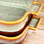 Rectangular 11.5 x 8.5 Casserole Dish, 2.5 Qt Ceramic Au gratin Baking Dish with Handles, or for mixing, salad, pasta plate, Best gift for those who love baking, Microwave, Oven safe