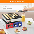 SICHI Mini Pancake Maker Machine with 550℉Heating and Timer Control, 25PCS Electric Commercial Dutch Pancake Baker with Nonstick,110V Dutch Pancake Cooker for Restaurant and Kitchen,Dessert Breakfast