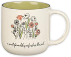 Christian Art Gifts Sage Green Floral Ceramic Coffee Mug – 15 oz. Microwave and Dishwasher-safe Inspirational Scripture Coffee and Tea Mug for Friends with Bible Verse: Sweet Friendship –Proverbs 27:9