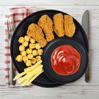 Wheat Straw Dinnerware Set of 40 Pieces - 10" & 9" Plates, 6" Snack Plates, 26oz & 12oz Bowls & Cups - Unbreakable, Microwave & Dishwasher Safe - Black