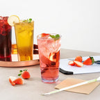 Restaurantware-Bev Tek 20 Ounce Clear Drinking Glasses, 10 Heavy-Duty Plastic Highball Glasses - Dishwashable, Stackable, Clear Plastic Cooler Glasses, For Serving Drinks At Catered Events