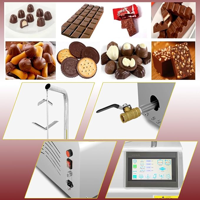 Chocolate Fountain Machine,Chocolate Termperating Machine Chocolate Melting Machine,Chocolate Processing,Chocolate Tempering Melting Vibrating,Chocolate Melting pot perfect for Chocolate Bar