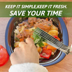 Herb Scissors SaladScissors, Upgrade HerbScissors with 5 Blades and Cover + 2 Brush, Kitchen SaladScissors with Herb Stripping, MultiScissors HerbCutter, Smart Cutter FoodScissors Chopper, Green