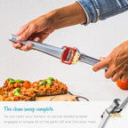 Dreamfarm Garject 2-In-1 Garlic Peeler, Garlic Press & Mincer with Garlic Peel Ejector, Chrome-Plated Zinc - Red